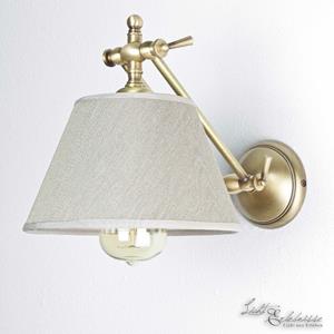 LICHT-ERLEBNISSE Wandlampe aus Echt-Messing Bronze Hell Snodo