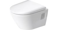 DURAVIT AG Duravit D-Neo Wand WC Compact, Tiefspüler, spülrandlos, 370x480 mm, 258709, Farbe: Weiß mit Wondergliss - 25870900001