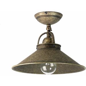 LICHT-ERLEBNISSE Massive Messinglampe Deckenleuchte Vintage in Bronze Antik