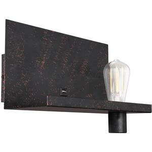 Globo Wand Leuchte Design Lampe schwarz gold patiniert USB Anschluss Wohn Zimmer Beleuchtung 43000R1