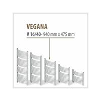 TRMX VEGANA Weiß - Badheizkörper Handtuchheizkörper Handtuchheizung | Höhe: 940 mm - Breite: 475 mm