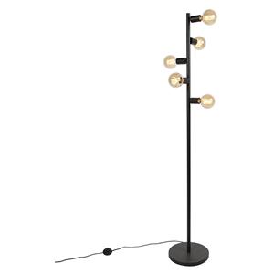 QAZQA Vloerlamp facil - Zwart - Modern - D 30cm