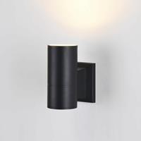 MAYTONI DECORATIVE LIGHTING Wandleuchte außen, schwarz, aus Metall, Lichtstrahl nach oben, Zylinder, excl. 1 X GU10 50W