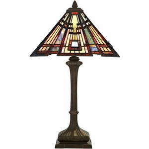 QUOIZEL Tafellamp Classic Craftsman in Tiffany-design