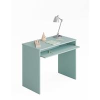 DMORA Schreibtisch mit ausziehbarem Regal, Farbe Wassergrün Farbe, 90 x 79 x 54 cm.