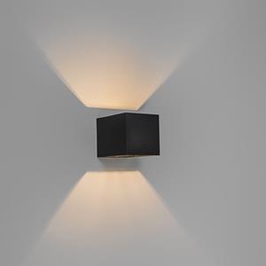 QAZQA Set van 2 moderne wandlampen zwart - Transfer