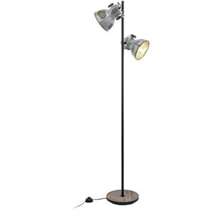 LICHT-TREND Vintage Stehlampe Salvador 2-flg. Zink - 