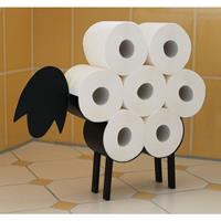 DANDIBO Toilettenpapierhalter Schwarz Metall Schaf WC Rollenhalter Freistehend WC Papierhalter Toilettenrollenhalter - 