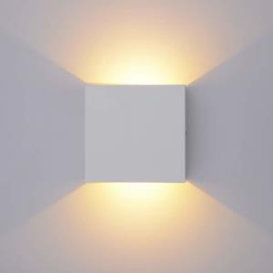 STOEX 6W LED Moderne Wandleuchte Innen Weiß Wandlampe LED Deckenleuchte für Wohnzimmer Schlafzimmer Badezimmer Küche Esszimmer Warmweiß