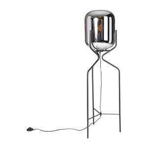 QAZQA Vloerlamp bliss - Zwart - Design - D 35cm