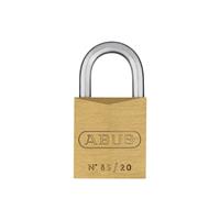 ABUS Hangslot, 85/20 lock-tag, VE = 6 stuks, messing