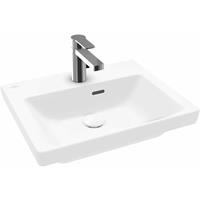 Subway 3.0 Handwaschbecken, 500 x 400 mm, 1 Hahnloch, mit Überlauf, ungeschliffen, 437050, Farbe: Stone White, Ceramic Plus - 437050RW - Villeroy&boch