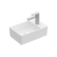 Villeroy&boch - Memento 2.0 Handwaschbecken, 400 x 260 mm, 1 Hahnloch, ohne Überlauf, geschliffen, 43234G, Farbe: weiß-alpin - 43234G01