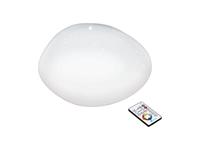 EGLO LED Deckenleuchte Sileras Ø 45cm Kristalleffekt CCT + Fernbedienung Weiß