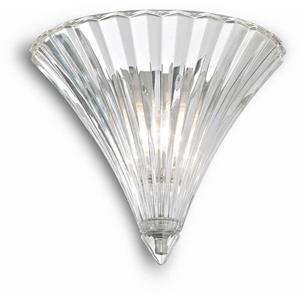 01-IDEAL LUX SANTA Transparente Wandleuchte 1 Glühlampe Breite 33 cm