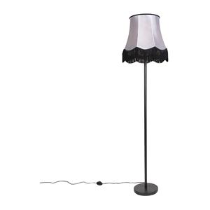QAZQA Vloerlamp simplo - Grijs - Modern - D 45cm
