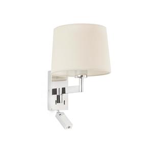 FARO BARCELONA ARTIS Wandleuchte Chrom-Leser / beige