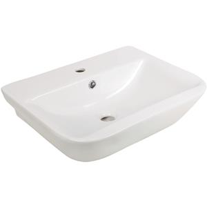 Aquasu Handwaschbecken leNado, 55 cm breit, Waschtisch in eckiger Form, Waschbecken in weiß
