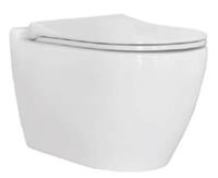 Badstuber Uno randloos hangend toilet met softclose zitting wit