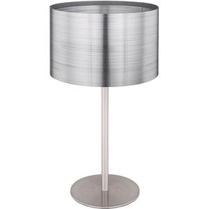 Globo Design Nacht Tisch Lampe Schlaf Wohn Zimmer Lese Leuchte silber metallic  15365T