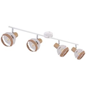 Globo Plafondlamp Widy met henneptouw-decoratie, 4-lamps