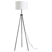 HOMCOM Staande lamp vloerlamp vloerlamp E27 staal 37 x 37 x 152 cm (zwart + wit)