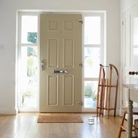 RELAXDAYS 4 x Türstopper, für Türen & Fenster, Türbremse aus Edelstahl & Gummi, hoch & rund, innen, Bodenpuffer, ∅ 7 cm, weiß
