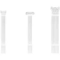 GRAND DECOR Pilaster | Wand | Stuck | Auswahl Bauteile | PU | stoßfest | PL253:Kapitell