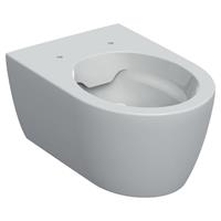KERAMAG Geberit iCon Wand-WC Tiefspüler, spülrandlos, geschlossene Form, 6l, 501661, Farbe: weiß/KeraTect - 501.661.00.8