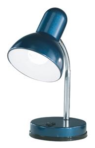 Globo Schreib Tisch Lampe Leuchte Beleuchtung Metall Chrom Blau Spot Beweglich Büro