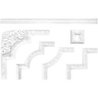 GRAND DECOR Wand- und Deckenumrandung | Fries | Stuck | PU | stoßfest | CR710/A-E:Segment CR710A - 230 x 230 x 25 mm