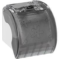 RELAXDAYS Toilettenpapierhalter mit Ablage & Abdeckung, Kunststoff Klopapierhalter HxBxT: 15 x 13,5 x 15 cm, grau/weiß