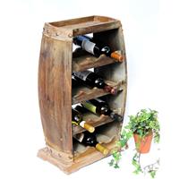 DANDIBO Weinregal Weinfass 1549 Bar Flaschenständer 70 cm für 13 Fl. Regal Fass Holzfass
