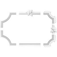 MARBET DESIGN Wand- und Deckenumrandung | Fries | Stuck | EPS | E-19:4 Eckstücke NE-19-01 - 220 x 220 x 21 mm