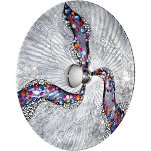 14-KOLARZ LUNA Design Wandleuchte Chrom 1 Glühlampe Durchmesser 62 cm Silber
