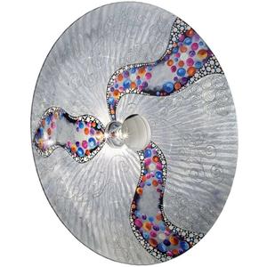 14-KOLARZ LUNA Design Wandleuchte Chrom 1 Glühlampe Durchmesser 89 cm Silber