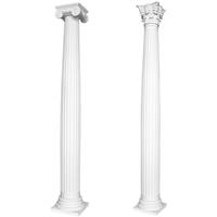 HEXIM PERFECT Säulen und Halbsäulen | rund | kanneliert | Stuck | Auswahl | 203mm | N3220:Halbrund, Schaft