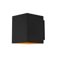 QAZQA Design wandlamp zwart en goud vierkant - Sola