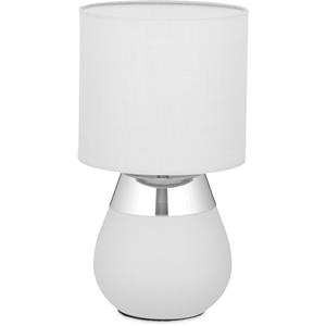 RELAXDAYS Nachttischlampe Touch dimmbar, moderne Touch Lampe, 3 Stufen, E14, Tischlampe, HxD: 32,5 x 18 cm, grau-silber