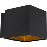 QAZQA Design Wandleuchte schwarz / gold inkl. LED - Caja