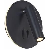 MAYTONI DECORATIVE LIGHTING Wandspot LED modern, rund, schwarz, einstellbar, direktes und inderektes Licht, 9W 220-240 V