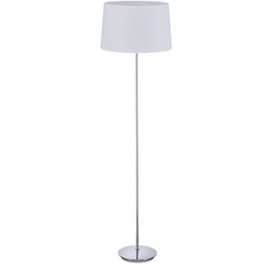 RELAXDAYS Stehlampe mit Stoffschirm, verchromter Fuß, E27 Fassung, Ø 40 cm, Wohnzimmer, Stehleuchte 148,5 cm hoch, weiß
