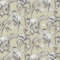 A.S. CREATIONS Tropische Tapete Dschungel Affe | Affen-Tapete beige grau 379823 | Vliestapete Dschungel 37982-3 | Exotische Tapeten mit Affen für Schlafzimmer &