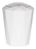 SPIRELLA Design Kosmetikeimer Crystal mit Schwingdeckel 5 Liter (ØxH): 20,5 x 23 cm Weiss