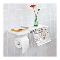 SOBUY Toilettenpapierhalter zur Wandmontage,Badregal,FRG175-W