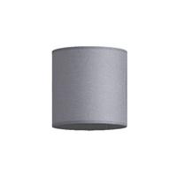 LICHT-ERLEBNISSE Stoff Lampenschirm GLONA für Stehlampen Ø25,5cm Grau Zylinder