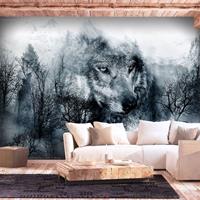 Artgeist Mountain Predator Black and White Vlies Fotobehang