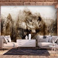 Artgeist Mountain Predator Brown Vlies Fotobehang