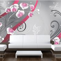 Artgeist Pink Orchids Variation Vlies Fotobehang