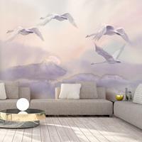 Artgeist Flying Swans Vlies Fotobehang
